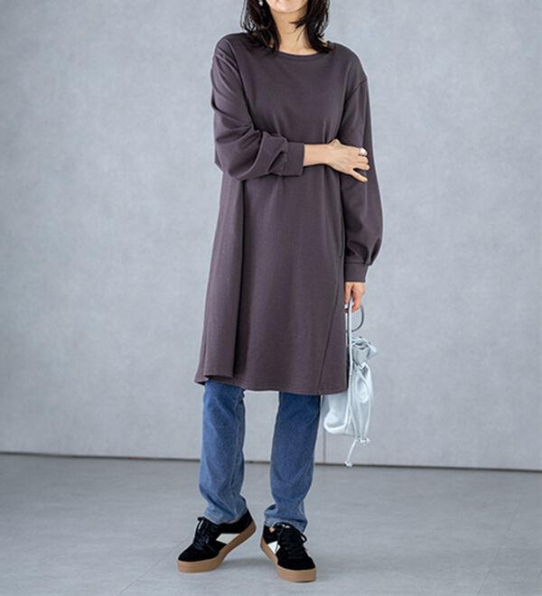 BELLUNA（ベルーナ）の「【選べる裏側】ぐん伸びニットデニムパンツ（フルレングスパンツ）」｜詳細画像