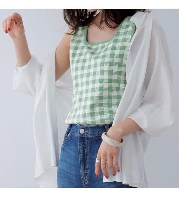 チェック柄タンクトップ - ベルーナ【公式】 