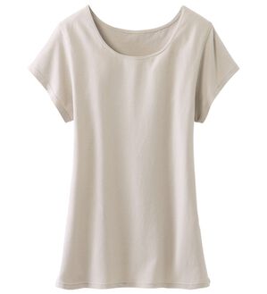 LAVIENNE（ラヴィエンヌ）の「スーッと猫背をケアするインナー（肌着・インナーウェア）」｜グレージュ フレンチ袖