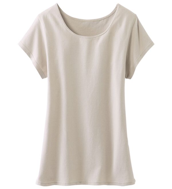 LAVIENNE（ラヴィエンヌ）の「スーッと猫背をケアするインナー（肌着・インナーウェア）」｜グレージュ フレンチ袖