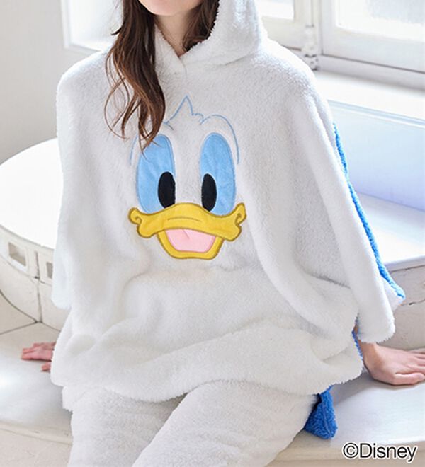 BELLUNA（ベルーナ）の「＜Ｄｉｓｎｅｙ＞【ドナルドダック】両面ボアポンチョ（パジャマ・ルームウェア）」｜詳細画像