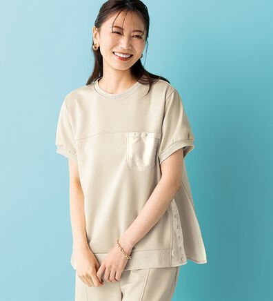 BELLUNA（ベルーナ）の「【ＳＥＪＬ】異素材切替デザインプルオーバー（カットソー）」