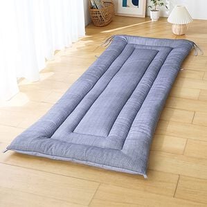 「先染め綿しじら大判ごろ寝長座布団（座布団・座布団カバー）」｜グレー