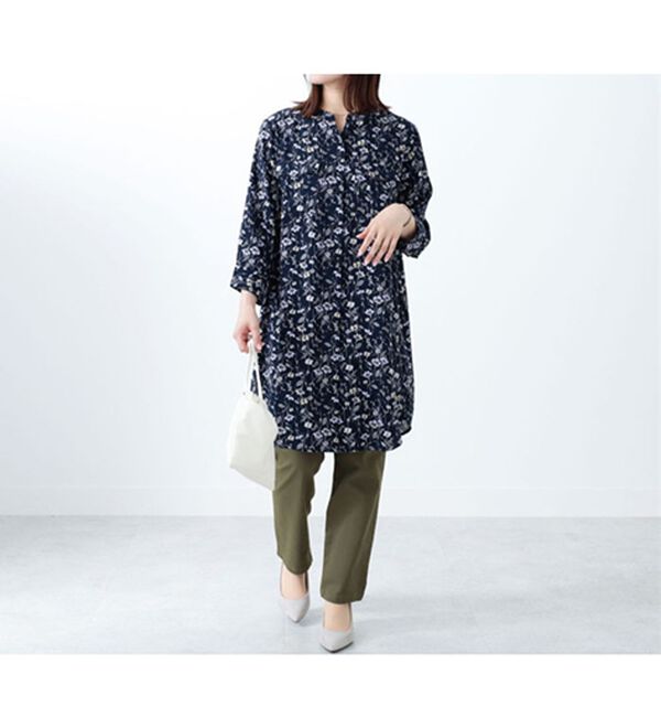 BELLUNA（ベルーナ）の「ウエストリブ使いスリムパンツ（フルレングスパンツ）」｜詳細画像