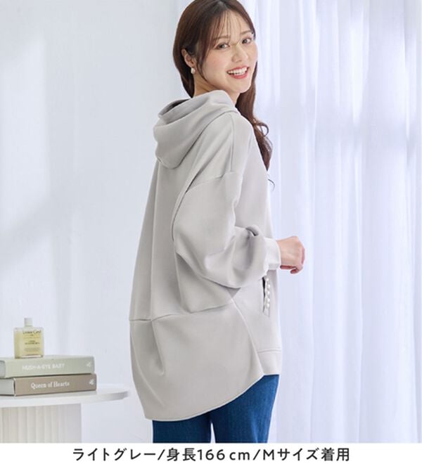 alotta（アロッタ）の「ポケット付！大人上品コクーンパーカー（パーカー）」｜詳細画像