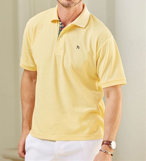 「＜アーノルド　パーマー＞ワンポイント刺しゅう鹿の子ポロシャツ（長袖・半袖）（メンズポロシャツ）」｜詳細画像