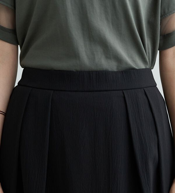 BELLUNA（ベルーナ）の「しぼ感素材バルーンスカート（ロングスカート）」｜詳細画像