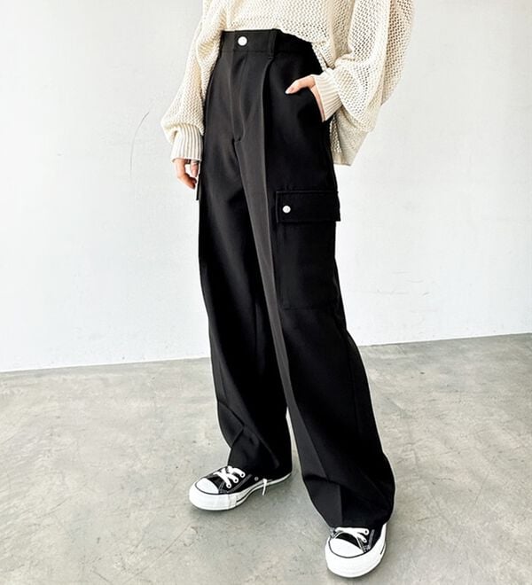 タックワイドストレートカーゴパンツ - ベルーナ【公式】