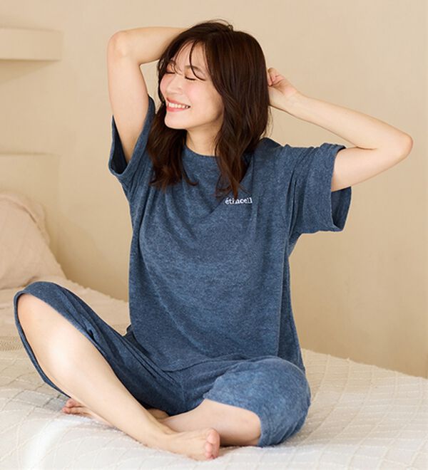 LAVIENNE（ラヴィエンヌ）の「【着るタオル】サラッと気持ちいい！ひんやりクールパイルパジャマ（パジャマ・ルームウェア）」｜詳細画像