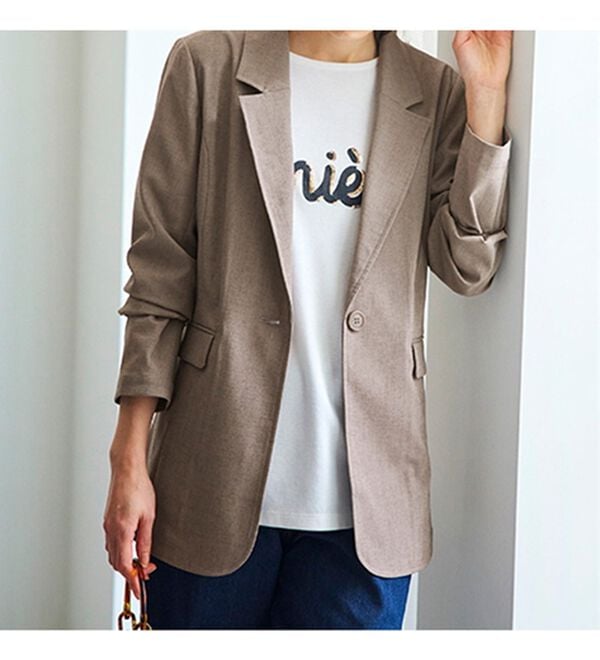 BELLUNA（ベルーナ）の「カジュアルコーデにきちんと感を！テーラードジャケット（テーラードジャケット）」｜詳細画像