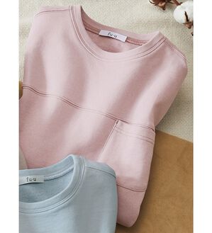 ルフラン（ルフラン）の「＜ｆｕ－ｕ＞綿１００％天然染めプルオーバー（カットソー）」｜ピンク