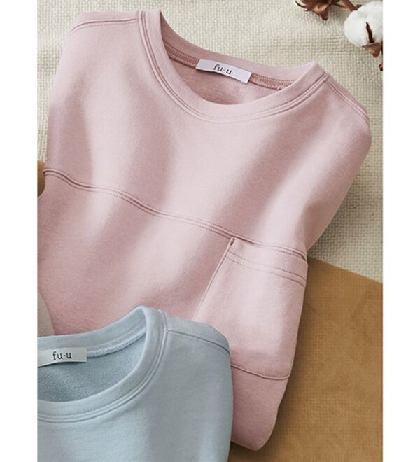 ルフラン（ルフラン）の「＜ｆｕ－ｕ＞綿１００％天然染めプルオーバー（カットソー）」｜ピンク