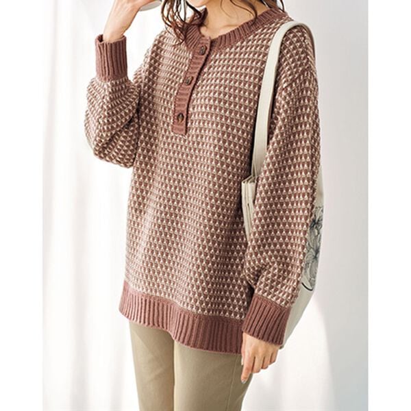 BELLUNA（ベルーナ）の「前後２ＷＡＹで着られるカラフルニット（ニット・セーター）」｜詳細画像