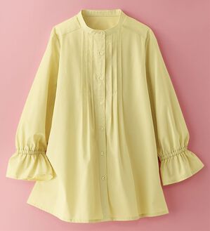 BELLUNA（ベルーナ）の「綿混素材春色ブラウス（ブラウス）」｜イエロー