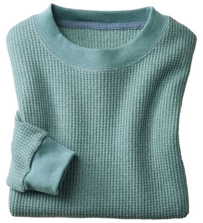 「＜シンプル＆プラス＞裏起毛ワッフルロングＴシャツ（メンズＴシャツ）」