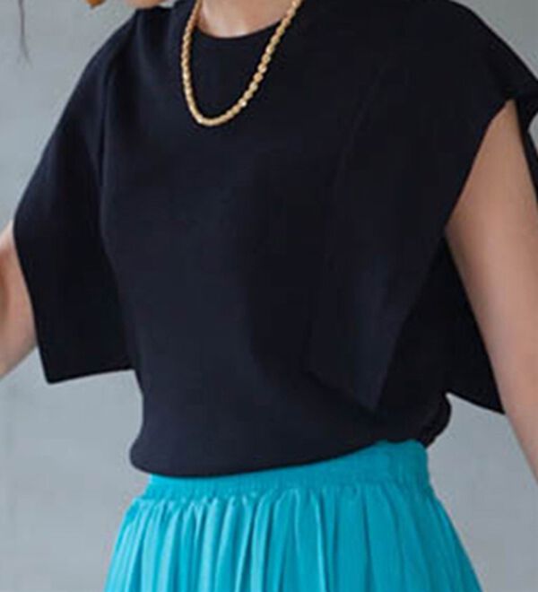 RANAN（ラナン）の「ひんやり！スクエアスリーブサマーニット（ニット・セーター）」｜詳細画像