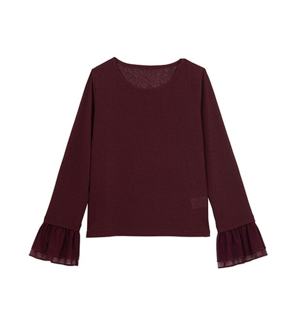 RANAN（ラナン）の「フレアーチュール袖スラブシアーＴ（カットソー）」｜詳細画像