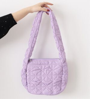 BELLUNA（ベルーナ）の「ぽこぽこ素材ショルダーバッグ（その他バッグ）」｜パープル