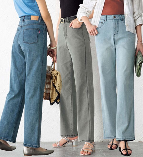 ルフラン（ルフラン）の「【３本組】かわいすぎる淡色デニム（フルレングスパンツ）」｜詳細画像