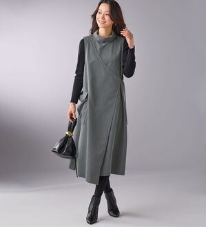 BELLUNA（ベルーナ）の「気分が上がる♪ハイネックデザインワンピース（その他ワンピース）」｜詳細画像