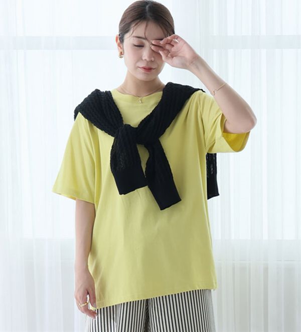 A HAPPY MARILYN（アハッピーマリリン）の「【Ｌ～８Ｌ】ＵＳＡコットン１００％ベーシックＴシャツ（Tシャツ）」｜詳細画像