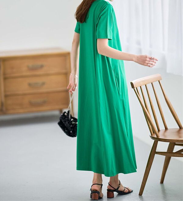 RANAN（ラナン）の「＜ＢＣ＞綿１００％ひんやりポケット付マキシワンピース（その他ワンピース）」｜詳細画像