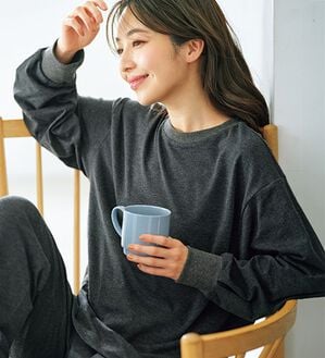 BELLUNA（ベルーナ）の「着る血行改善！タンクトップ・プルオーバー・パンツ（カットソー）」｜プルオーバー 杢チャコール