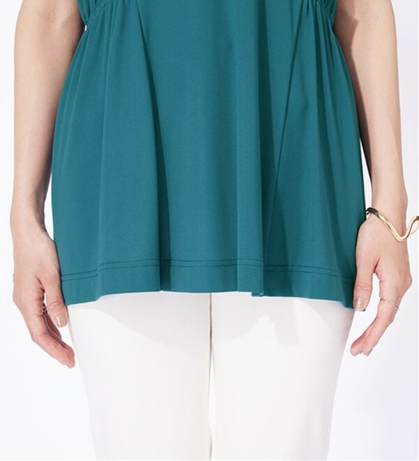 BELLUNA（ベルーナ）の「サイドギャザー使い細見えチュニック（チュニック）」｜詳細画像