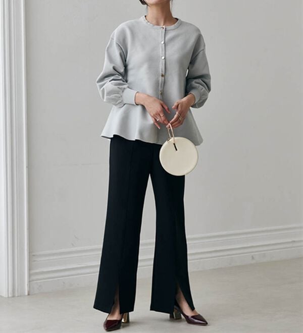 RANAN（ラナン）の「ペプラムチュニックカーデ（ニットカーディガン）」｜詳細画像