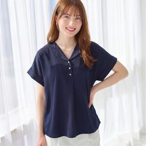 alotta（アロッタ）の「衿デザイン大人上品とろみブラウス（ブラウス）」｜詳細画像