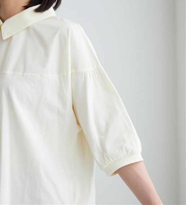 BELLUNA（ベルーナ）の「衿付き異素材切替プルオーバー（カットソー）」｜詳細画像