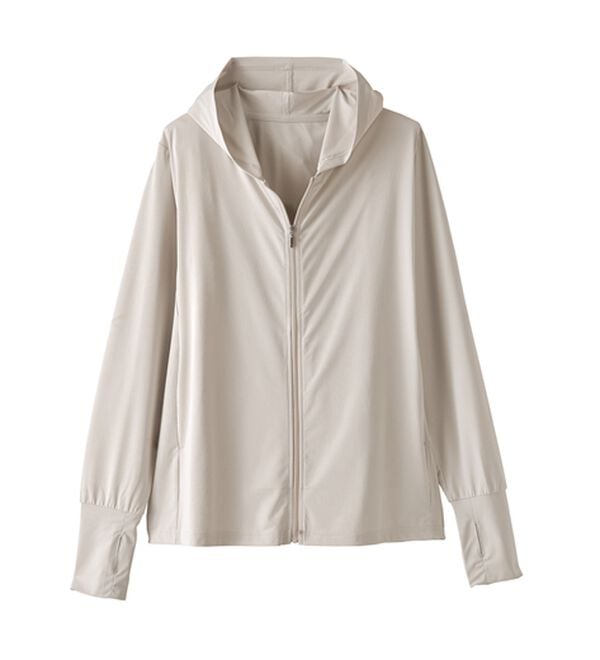 BELLUNA（ベルーナ）の「【接触冷感/UV対策/軽量】ヒンヤリ＆UV対策軽量パーカー（パーカー）」｜詳細画像