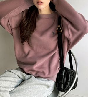 GeeRA（ジーラ）の「【U.S. POLO ASSN.】表ピーチ裏起毛スウェット（トレーナー・スウェット）」｜ピンク