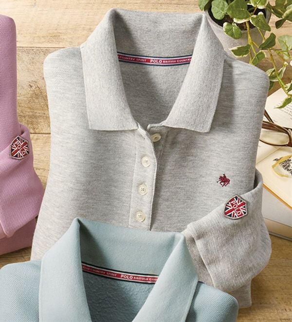 BELLUNA（ベルーナ）の「【ＰＯＬＯ　ＢＣＳ】裏起毛かのこポロシャツ（ポロシャツ）」｜杢グレー