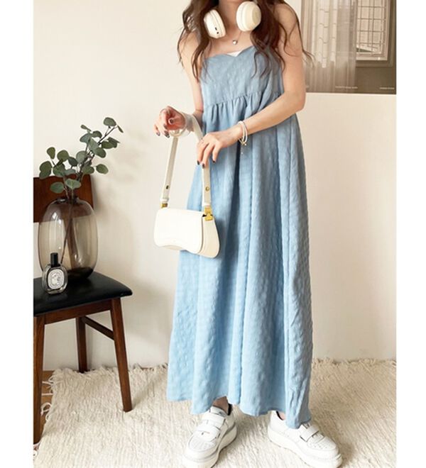 GeeRA（ジーラ）の「ぽこぽこエンボス素材キャミワンピース（その他ワンピース）」｜詳細画像