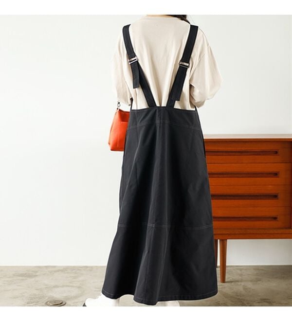 GeeRA（ジーラ）の「Ｖネックデザインジャンパースカート（ジャンパースカート）」｜詳細画像