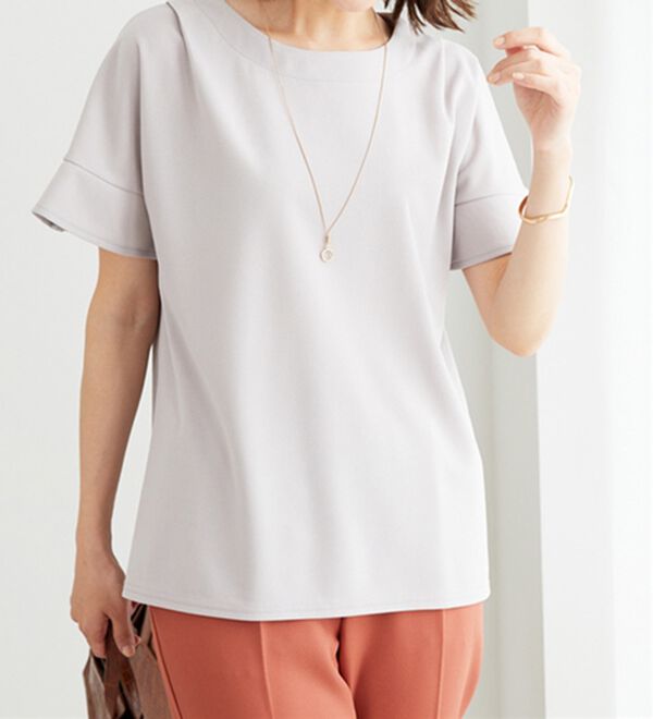 BELLUNA（ベルーナ）の「ジョーゼット素材袖パールブラウス（ブラウス）」｜詳細画像