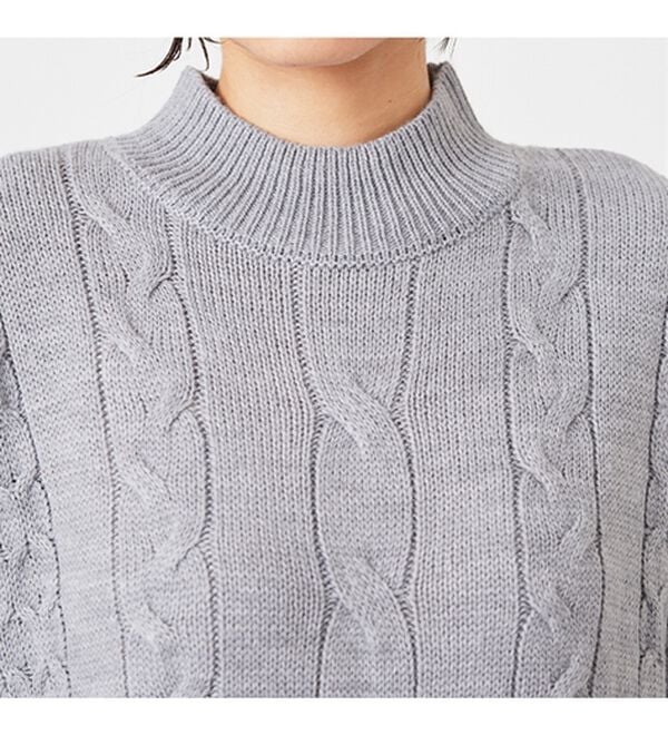 BELLUNA（ベルーナ）の「ケーブル柄ロング丈ニットワンピース（ニットワンピース）」｜詳細画像