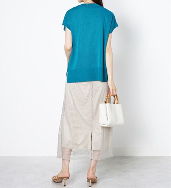 BELLUNA（ベルーナ）の「フラッシュヤーン素材サマーニット（ニット・セーター）」｜詳細画像