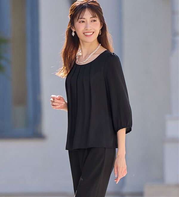 alotta（アロッタ）の「【４点セット】入学式卒業式に！ママに嬉しい洗えるパンツスーツ＜７号～２３号＞（パンツスーツ）」｜詳細画像