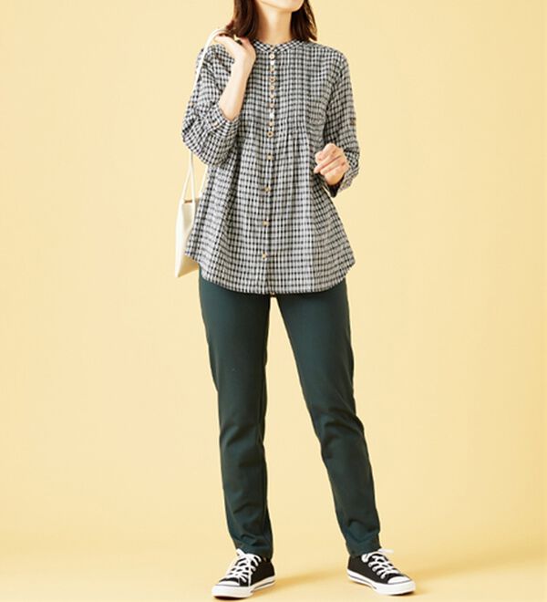 BELLUNA（ベルーナ）の「ダブルガーゼ素材多ボタンオーバーブラウス（ブラウス）」｜詳細画像