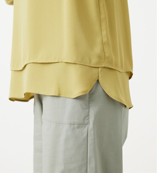 BELLUNA（ベルーナ）の「ジョーゼット素材裾ティアードブラウス（ブラウス）」｜詳細画像