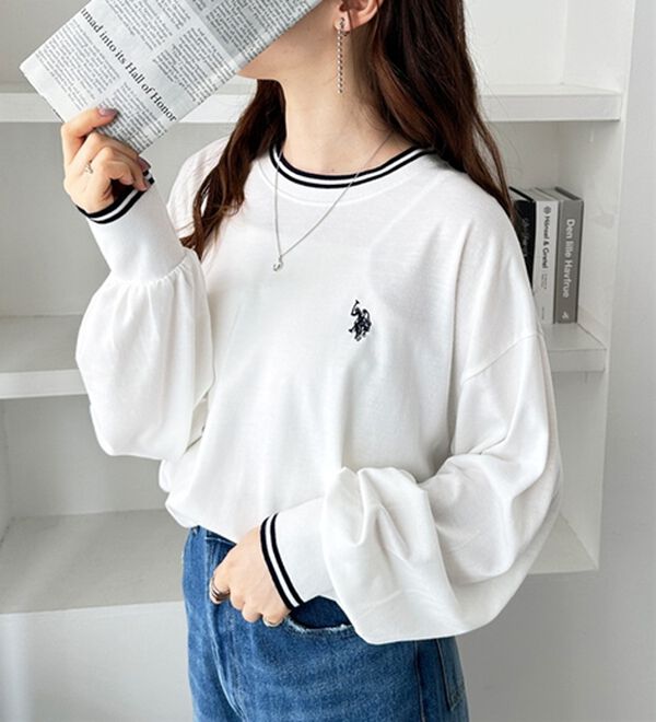 GeeRA（ジーラ）の「【Ｕ．Ｓ．　ＰＯＬＯ　ＡＳＳＮ．】配色ラインロンＴ（カットソー）」｜詳細画像