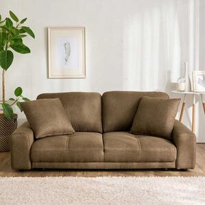 iellio（イエリオ）の「２人掛ローソファ＜フロアソファ＞（ソファ）」｜ブラウン