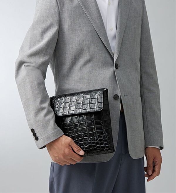 「本クロコプレジデントショルダー（メンズショルダーバッグ）」｜詳細画像