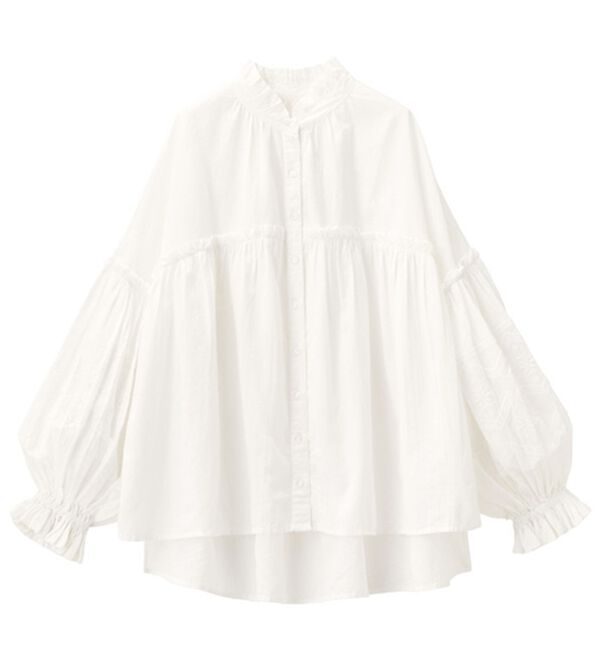 RANAN（ラナン）の「綿100％袖ボリューム刺しゅうブラウス（ブラウス）」｜詳細画像