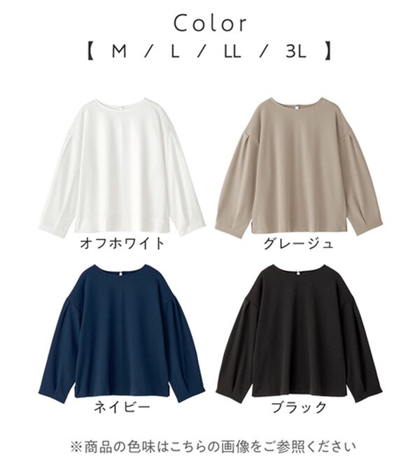 Viola e Viola（ヴィオラ エ ヴィオラ）の「【４つの機能付】楽キレイ袖タックブラウス（ブラウス）」｜詳細画像