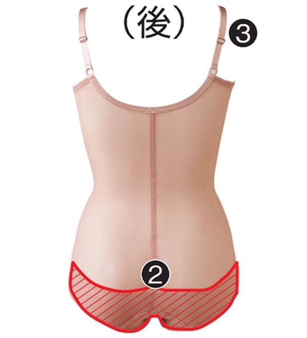 LAVIENNE（ラヴィエンヌ）の「【２色組】すっきりボディスーツ（ボディスーツ・シェイパー）」｜詳細画像