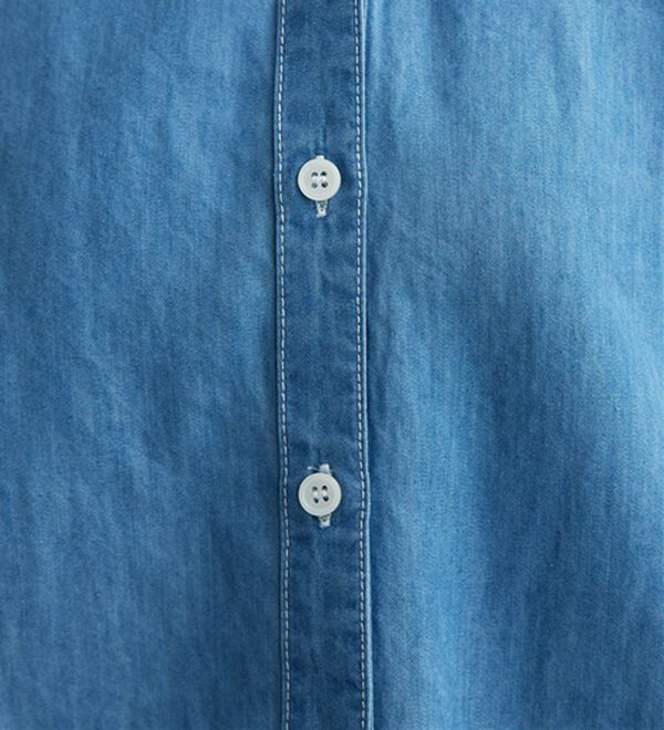 BELLUNA（ベルーナ）の「やわらかデニム素材シャツチュニック（チュニック）」｜詳細画像