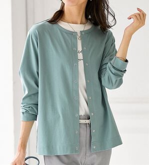 BELLUNA（ベルーナ）の「【接触冷感】ヒンヤリＵＶ対策クルーネックカーディガン（その他カーディガン）」｜詳細画像